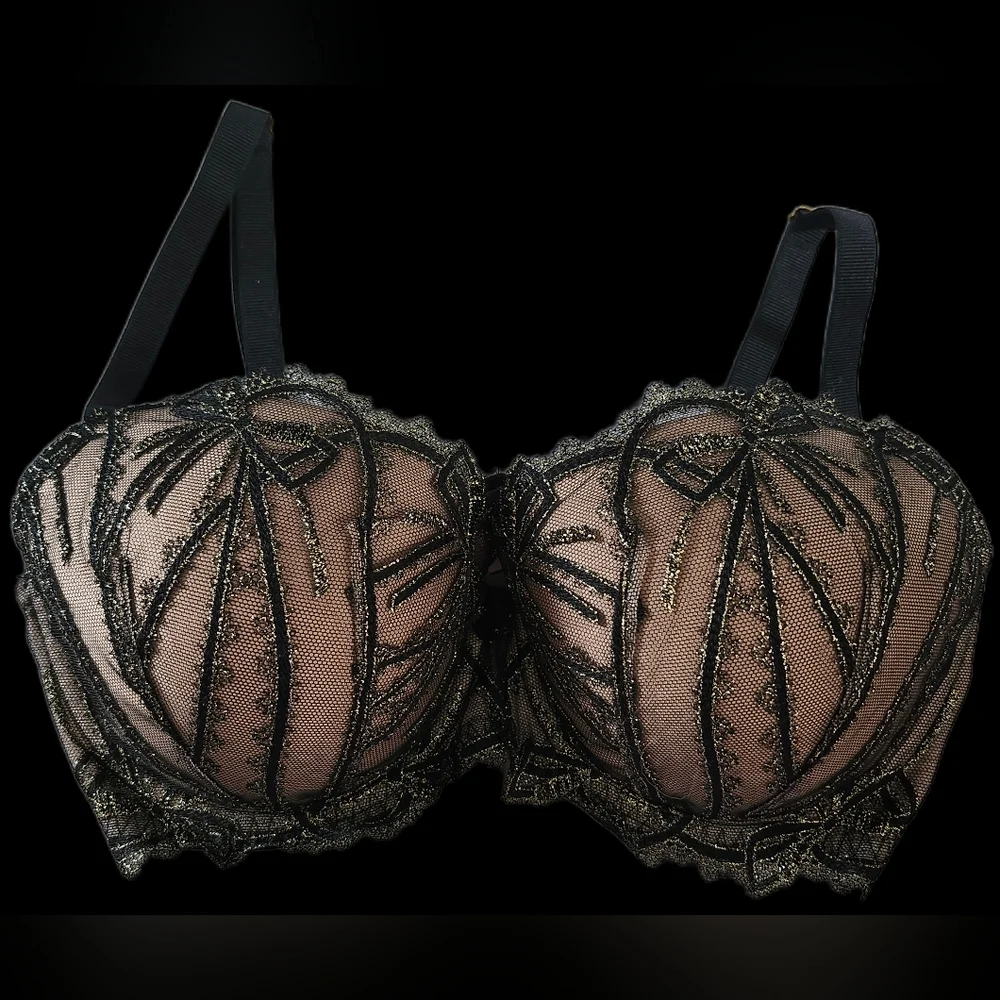 Victoria's Secret DREAM ANGELS Demi Shimmer Bow Bra 32DD - Picture 4 of 5